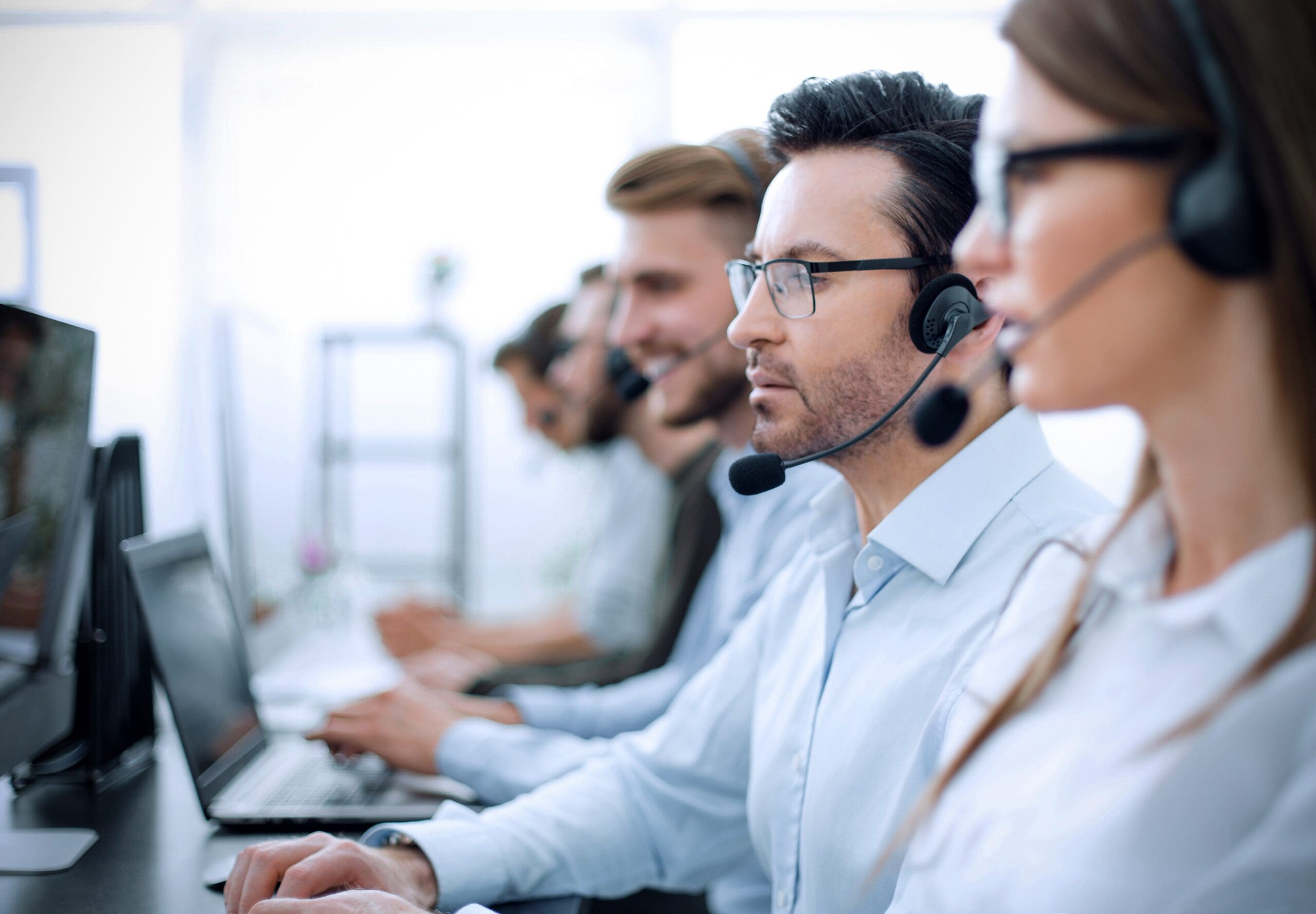 Employees at call centre