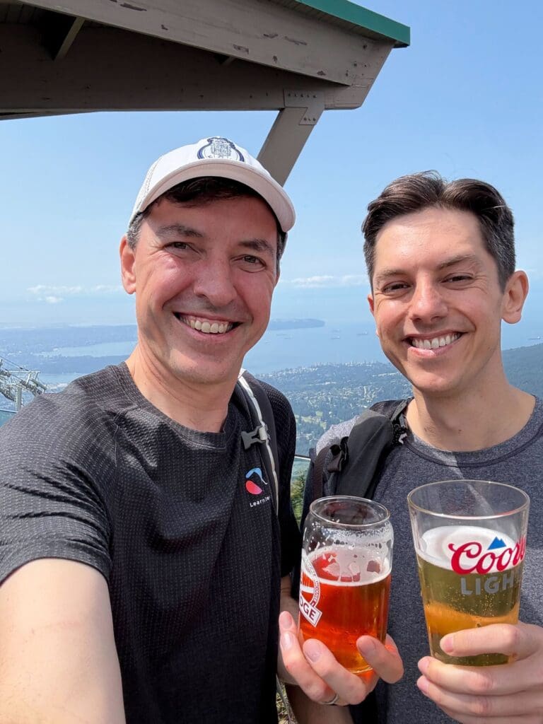 Deetken team members enjoying a beer